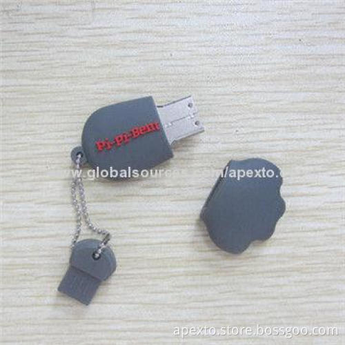 Cookie Shape USB Flash Memory, Made of PVC Material, Supports USB2.0 Interface
